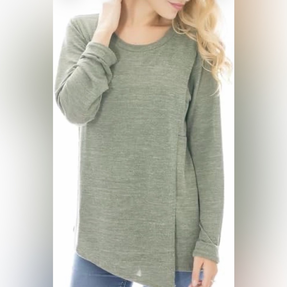 Bearsland Women's Maternity Nursing Top Long Sleeve Breastfeeding Shirt Size M